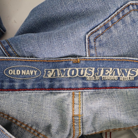 Old Navy Famous Jeans Mens Size 28x30 Blue Light Wash Denim Straight Leg Pockets - Picture 6 of 7